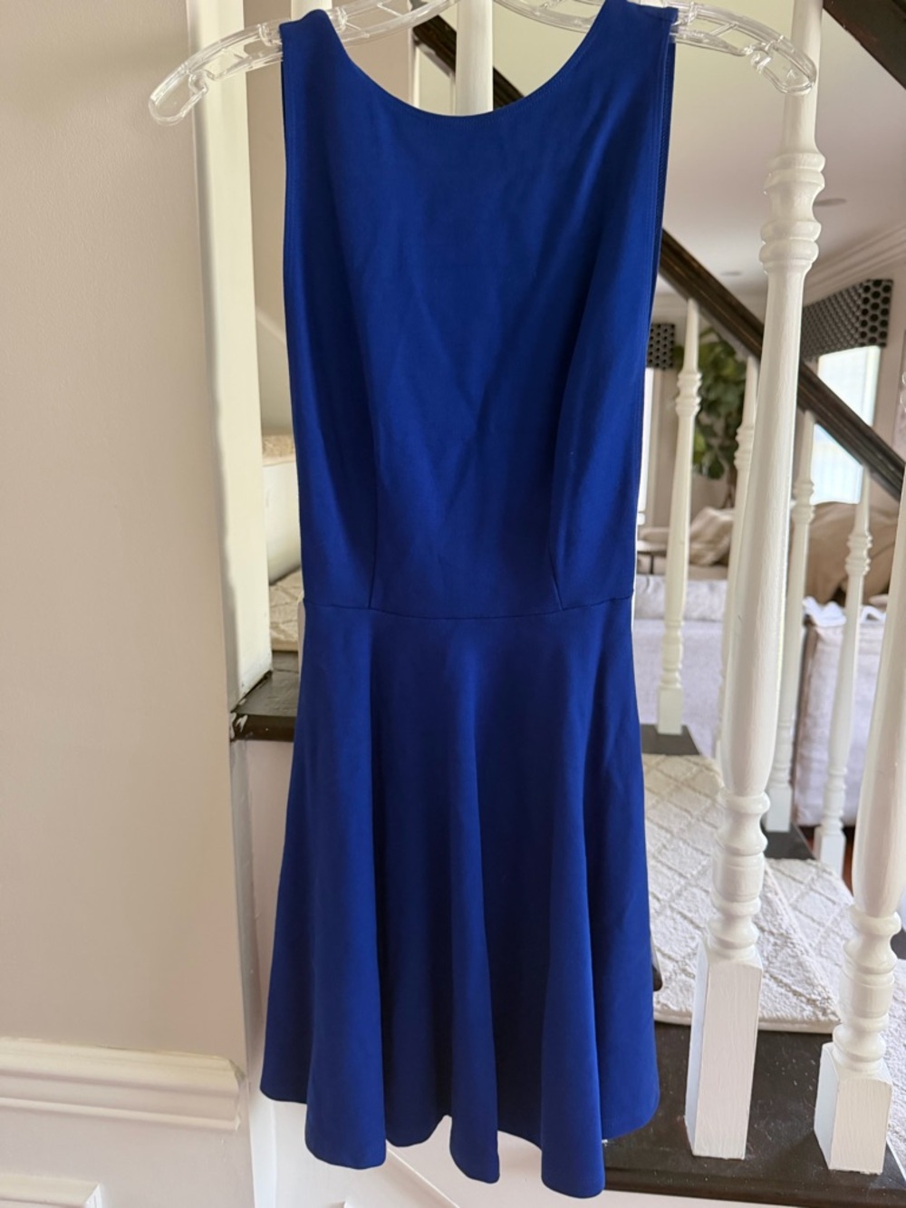 Royal Blue Sleeveless Fit-and-Flare Dress